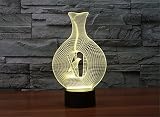SmartEra® USB Powered 7 Farben Erstaunlich gefangener Vogel optische Täuschung 3D Glühen LED Lampe Art Skulptur produziert einzigartige Lichteffekte - 4