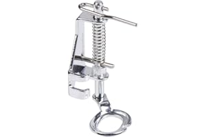 ckpsms Marca -1pezzi#4021L Piedino per trapuntatura a Mano Libera Macchina da Cucire Piedino per rammendo Piedino per trapuntatura in Metallo Grande per a Gambo Basso Singer Brother Babylock Janome