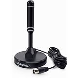 LEADSIGN Tragbare TV-Antenne für Innen- und Außenbereich, mit Magnetfuß, hohe Verstärkung, digitale Antenne für VHF-/UHF-TV-S