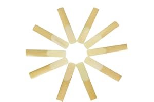 COZLYNX 10Pcs Bb Clarinet Reeds, Strength 2.5 Reeds for Clarinet, Traditional Reeds with Thinner Vamp Cut & Unfiled for Beginners and Player