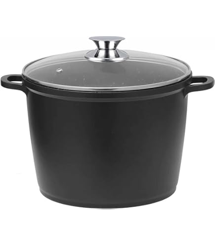 Pentola Alta Royalty Line 7 Litri - Rivistimento Marmo Antiaderente, Coperchio Vetro, Per Induzione - Foto 2