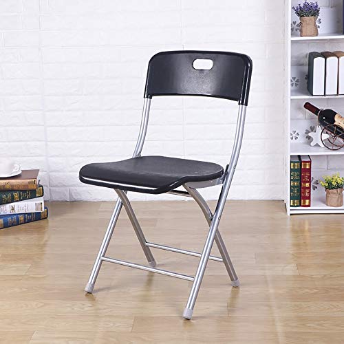 Garden Ting Conferencia Silla Plegable Actividades de Ocio Silla de Oficina Auxiliar Personal Oficina de Adultos Taburete (Color : Black)