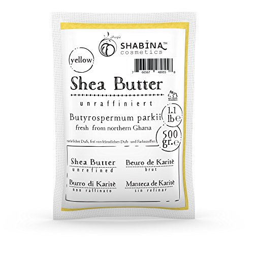 Shabina Shea Butter, yellow, pure, nature, premium, 100% reine Sheabutter, 500 gr, 1.1 lb – 407 - 2