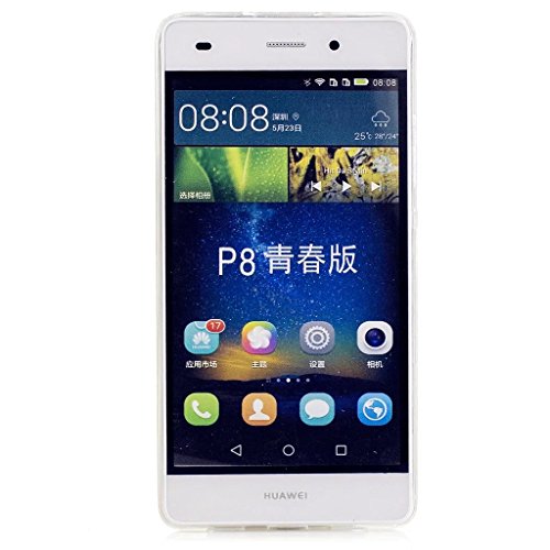 MUTOUREN Huawei P8 Lite TPU Hülle Schutzhülle Crystal Case Durchsichtig Klar Silikon Transparent Ultradünne Weich Gel Hinten Rückdeckel Kratzfeste Federung Etui Bumper-Einhorn und Ballon - 5