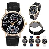 Doingshop Männer Mechanische Automatik Analoge Quarzgeschäftsuhr Aus Leder Für Herren Runde Beobachten