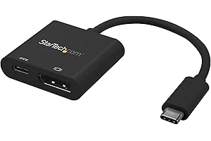 Startech.Com Adapter USB-C na Displayport z Power Delivery - 4K 60Hz Hbr2 - USB-C na Dp 1.2 Stary Adapter Wideo z 60W Pd Pass-Through - Kompatybilny z Thunderbolt 3 (Cdp2Dpucp)