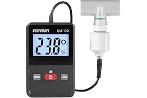 Voltcraft OM-100 Sauerstoff-Messgerät 0-100% Sauerstoff-Messgerät kalibriert Werksstandard (ohne Zertifikat)