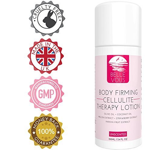 BEST VEGAN CELLULITE LOTION - NATURAL ORGANIC Oils & Ingredients - BREAKTHROUGH TREATMENT - Proven To Visibly REDUCE Dimples & Uneven Bumps - Body FIRMING, SLIMMING Cream For Legs, Arms, Stomach & Bum