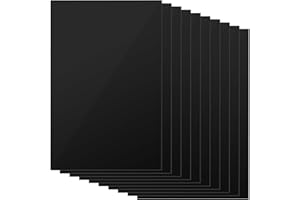 YITYDAMAI 10 Pcs Black Acrylic Sheets, Plastic Acrylic Sheet 2mm Thick, Plastic Sheet Panel Plexiglass Panels with Protective Films for Display Picture Frame Painting DIY Crafts Display Decorations(20x15 cm)