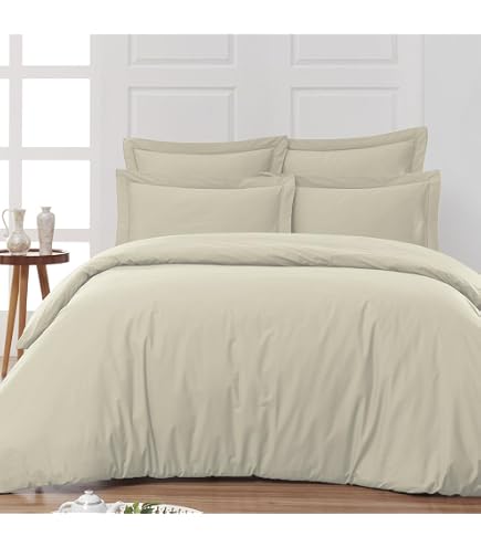 Housse De Couette 100% Coton Percale Lavé - Blanc, 240x260 Cm