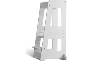 tiSsi ® Lernturm Montessori Entdeckertum mitwachsend Buche, Weiß