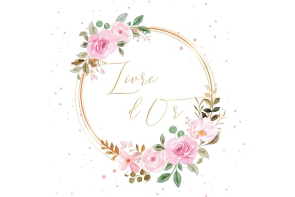 Livre d’Or romantique rose et or: Mariage, Anniversaire, EVJF, Noces, Baby shower, Pacs, Fête, Baptême, Départ retraite | 100 pages à remplir | Format carré | Pages vierges |