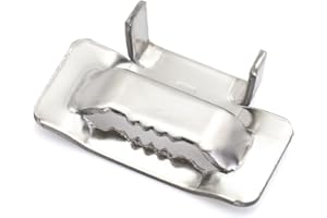 MgcTolBox 100 Pz. Fermaglio Blocca Reggia in Acciaio 12mm, Sigilli Per Reggetta, Compatibile Con Reggetta da 11-13 mm – Perfetto Per Fissaggi Esterni e Applicazioni Pesanti