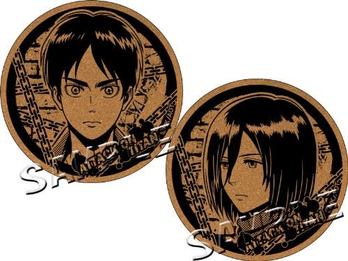 Giant cork coaster Ellen & Mikasa of advance (japan import)