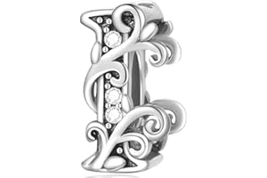 XWN Colgante letras A-Z para pulsera, plata 925, compatible con Pandora y pulseras/collares europeos, para mujeres/niñas X240.