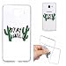 Produktbild Samsung Galaxy A5 2017 Hülle, E-Unicorn Handyhülle Samsung Galaxy A5 2017 Hülle Transparent mit Muster Stay wild Kaktus Silikon Durchsichtig Tasche Ultra Slim Dünn TPU Bumper Schutzhülle Stoßfest Hochwertigem Zubehör Set Etui Schale Back Case Cover Rückseite