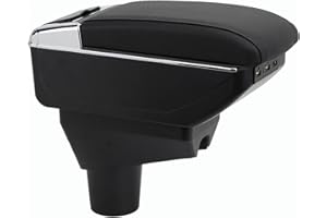 OYHCM Bracciolo Centrale per Toyota Aygo X 2021-2024, Doppio Scomparto, Pelle Nera, Facile da Installare, Accessorio Auto Personalizzato