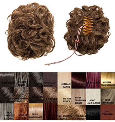 Haute For Diva's Celebrity Inspired Curly Claw Clip On Clamp Hair Bun Hairpiece Updo