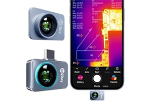 Cámara termográfica – Android Type-C, InfiRay P2 Pro y lente macro magnética, carcasa de metal de 9 g, 25 Hz, ingeniero de clase profesional, hogar, detección de PCB