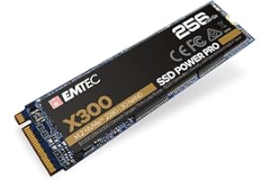 EMTEC - Disque Dur SSD Interne X300 M.2 2280 SSD Power Pro 256Go - PCI Express 3.0 3D NAND NVMe - Idéal Ultrabook, Informatique Haute Performance