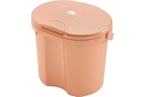 Rotho Babydesign TOP Nappy Bin, with Lid, 11L, From 0 Months, TOP, Peach (Orange), 200020254