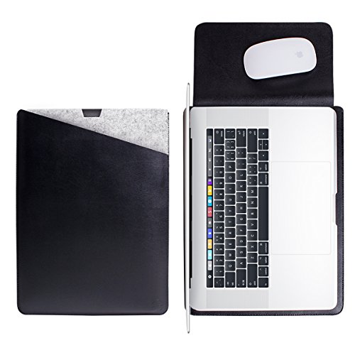 WALNEW 13 MacBook Pro 13 Zoll  A1706 A1708  Ver  ffentlicht in 2016 2017  Schutzh  lle  H  lle Sleeve Case  Cover  mit Zwei-Taschen-Design mit Gesch  