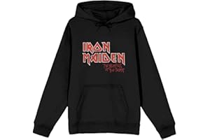 Iron Maiden Hoodie Number of the Beast Vintage Logo Faded Edge Album Mens