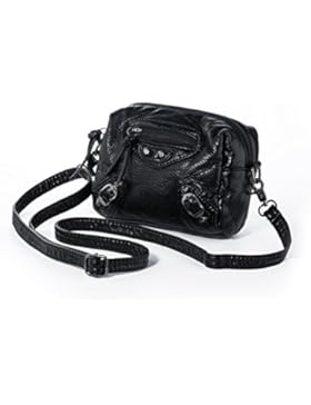 Katloo Damen Mädchen Leder Mini Umhängetasche Handytasche Kleine Umhänge Tasche passt für iPhone 8 Plus 6S Plus...