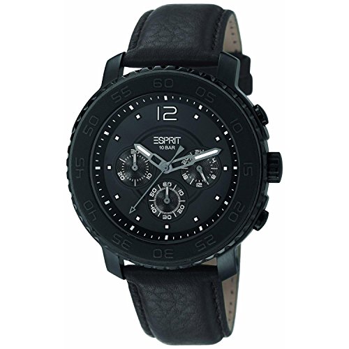 ESPRIT HERREN 45MM CHRONOGRAPH SCHWARZ LEDER ARMBAND UHR es106331003 ESPRIT HERREN 45MM CHRONOGRAPH SCHWARZ LEDER ARMBAND UHR es106331003