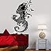 Produktbild jiuyaomai Drachen Silhouette Vinyl Wandaufkleber Vögel Fantasie Märchen Gothic Abstrakt Wandaufkleber Dekor Wohnzimmer Kunst Aufkleber schwarz 43x66cm