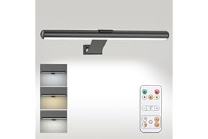 diceevil Picture Lights for Wall, 40cm Rechargeable Led Accent Light with Remote, Timer Functions 3 Color Dimmable for Paintings Pictures