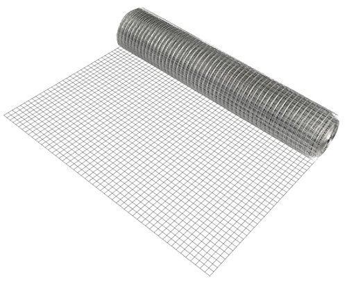 [pro.tec] 1x Rolle Drahtgitter (4-Eck)(1m x 25m)(verzinkt) Schweißgitter Volierendraht Maschendraht Zaun - 2