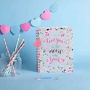 Doodle Head Over Heels Premium Hard Wiro Bound Non Dated Diary/Notebook (6.5 X 8.5 Inches, 80 GSM, 192 Ruled Pages) Diary for Girls, Birthday Gift for Girls, Gift for Girlfriend