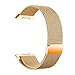 Produktbild Für Fitbit Ionic Armband Metall, KOBWA Edelstahl Milanese Loop Magnetische Ersatz Sport Mesh Strap Zubehör für Fitbit Ionic Groß, Golden