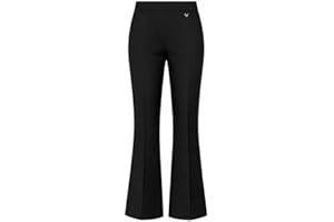 LISTERS SCHOOLWEAR Girls Flared Jersey School Trousers Pull Up Wide Leg School Uniform Heart Pendant Ages 3-18y