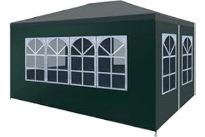 vidaXL Tendone per Feste in PE Verde Tenda da Giardino Gazebo Misure Diverse