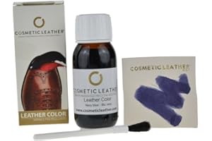 COSMETIC LEATHER PRODOTTI PROFESSIONALI PER LA CURA DELLA PELLE Tintura liquida per Scarpe in pelle, Vernice per Accessori in Pelle 50 ml 3 COLORI DISPONIBILI NERO, BLU e MARRONE SCURO