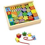 Wooden Lacing Blocks Set