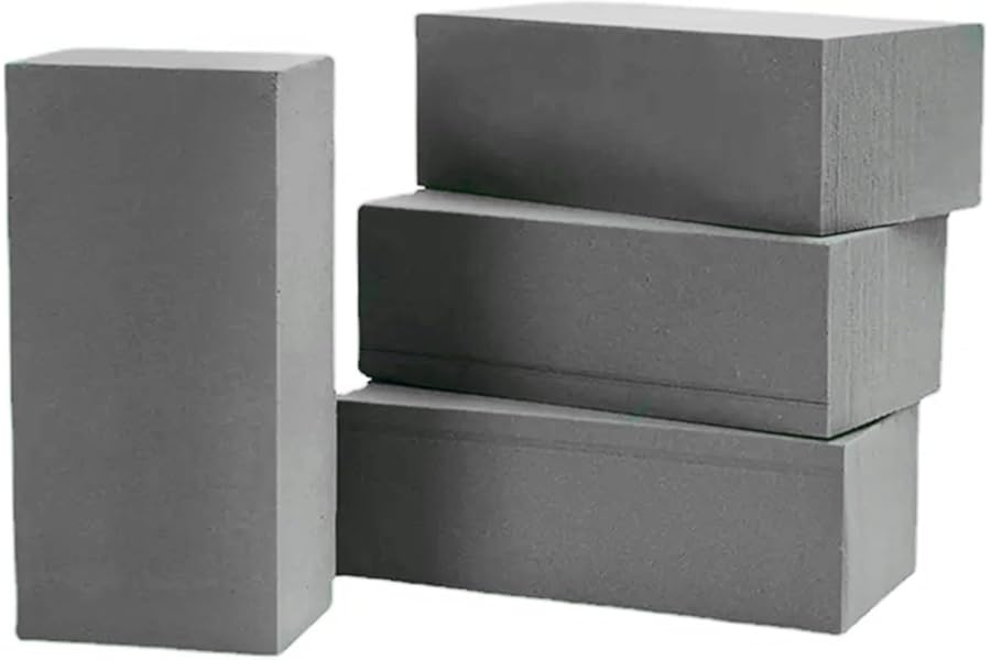 Caliko - Pack 4 Floral Foam Blocks Dry Brick 23x7x10cm | Unlock Endless Floral Possibilities with Premium Florist Foam Blocks | Weddings, Funerals, Indoor & Outdoor Display | Ideal Flower Foam Block.