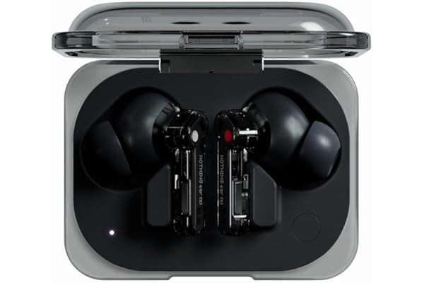 Nothing Ear (a) Auriculares inalambricos Bluetooth con Integración de ChatGPT, Cancelación de Ruido Activa, Algoritmo de Mejora de Graves y hasta 42,5 Horas de reproducción - Negro