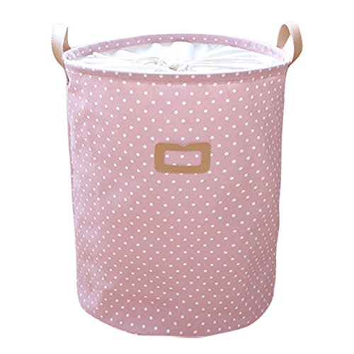 Uworth Cesto de la Ropa Sucia Infantil Plegable con Asas Para Ropa y Juguetes (Rosa)
