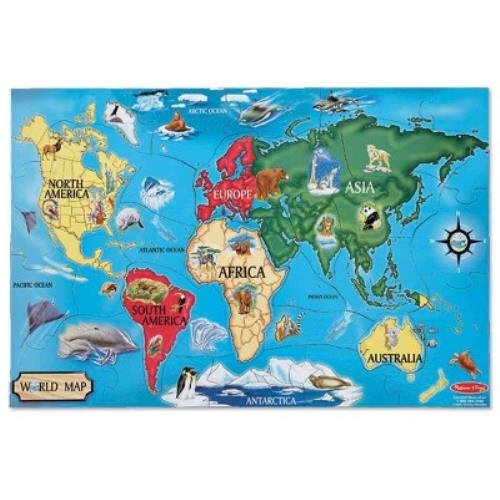Preisvergleich Produktbild World Map Floor: 33 Jumbo Pieces