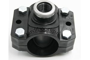 JARDIBOUTIQUE Lulizzie - Collier de prise en charge renforcé Ø 50 mm 1/2 pouce - 4 vis de serrage Noir