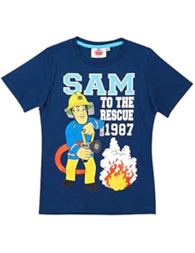 Feuerwehrmann Sam Jungen T-Shirt - marine blau