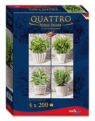 Preisvergleich Produktbild Noris Spiele 606038020 - Quattro Puzzle Deluxe - Küchenkräuter, 800 Teile