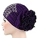 Produktbild Fletion Damen Baumwolle Bandana Turban Hut Mütze Frauen Elegant Strench Kopftuch Kopfbedeckung