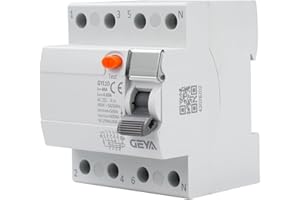 DEWINLVD FI Circuit Breaker 40a 30ma 4-Pin Residual Current Circuit Breaker RCCB Circuit Breaker AC 400V FI LS Switch 4P 40A Circuit Breaker GYL10-4P-40A-0.03A
