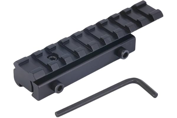 Gexgune Monture de Lunette de Chasse Adaptateur de Rail Picatinny M-Armor à Queue d’aronde avec rallonge de 11 mm pour Montage sur Rail Tactique de 20 mm