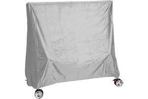 STTC Copertura Protettiva per Tavolo da Ping Pong, Impermeabile A Prova di Polvere Pieghevole Copritavola da Ping Pang, 155x75x150cm,Grigio