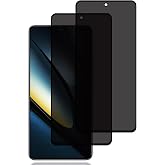 Privacy Screen Protector for Xiaomi Poco F6/Poco F6 Pro [2 Pieces] | Tempered Glass Anti-Spy, 9H Hardness, Anti-Scratch, Anti